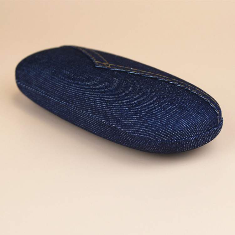 Handmade Glasses Box Vintage Denim Blue Korean Women's Clothing Myopia Glasses Clamshell Box Small Fresh Student Hard Box