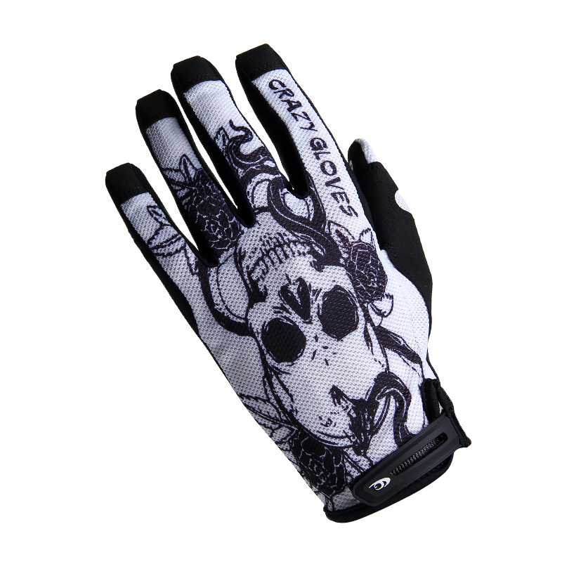 亚马逊2021全指骷髅鬼爪透气防护止滑美式橄榄球运动手套定制厂家|ms