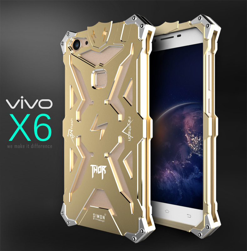 SIMON THOR Aviation Aluminum Alloy Shockproof Armor Metal Case Cover for vivo X6 Plus & vivo X6