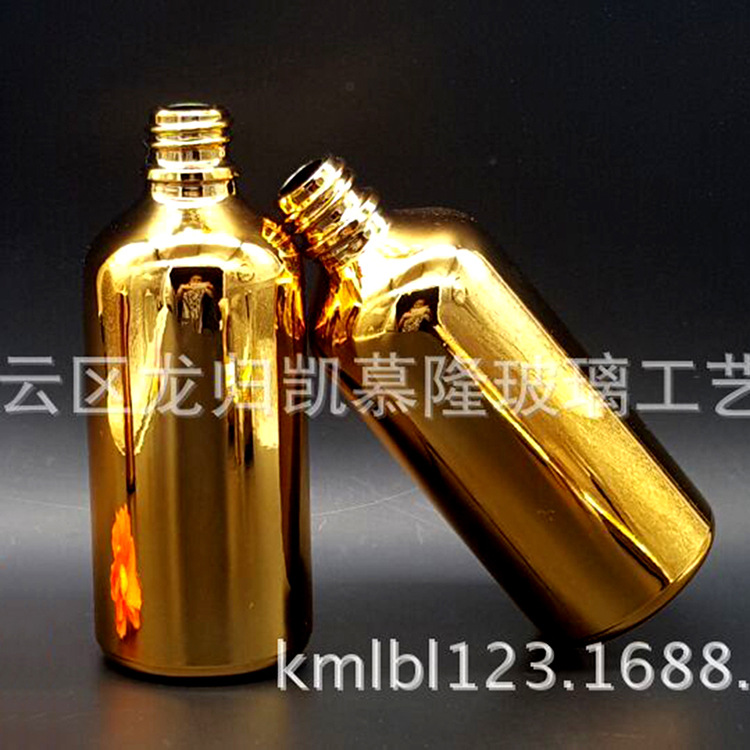 厂家现货供应货妆品玻璃瓶100ML高档精油瓶电镀精油瓶喷雾瓶香水