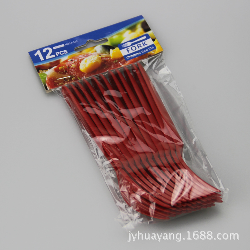 華洋 40014-S12 原單外貿 批發 塑料叉12件套 批發 優良品質