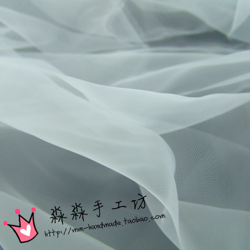 服饰原料布料 中硬白色欧根纱玻璃纱面料 婚纱礼服造型网薄柯根纱