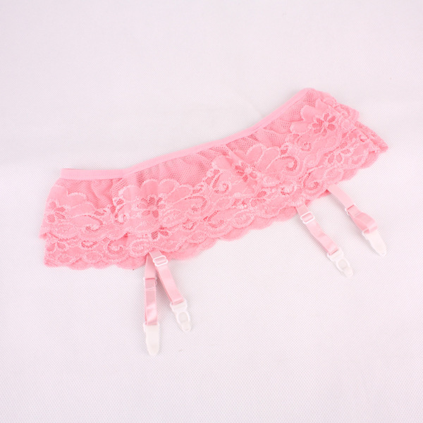 Sexy lencería sexy Liga calcetines encaje hueco transparente sexy traje de rocío falda tentación entrega de una pieza