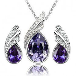 Accessory, crystal necklace, chain, set, wholesale