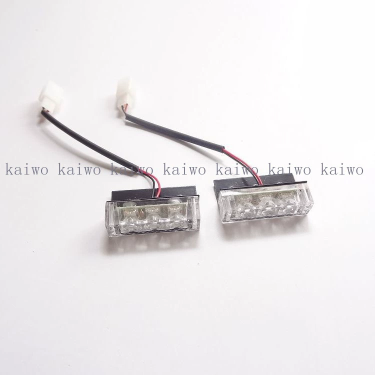 03013 3LED X2 автомобиль средняя сеть вспышка встроенная светодиодная сигнализация световая огни мотоцикл вспышка свет DC 12V