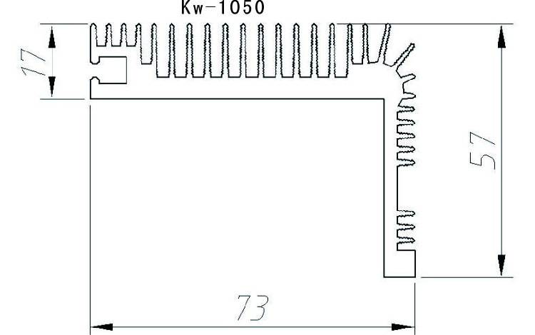 宽度130mm,厚度35mm  河南电子散热器   定做铝型材冲压件