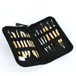 14件套装陶艺泥塑油泥雕塑雕刻刀面塑软陶粘土造型工具组合套装