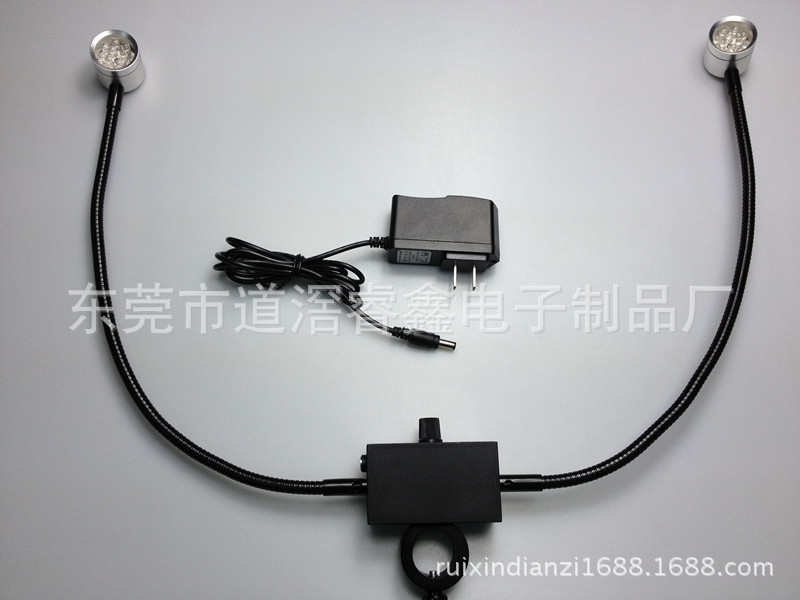 厂家直销 环管直径26MM 万向双管LED可调光源 RX-G26A-24内置电源