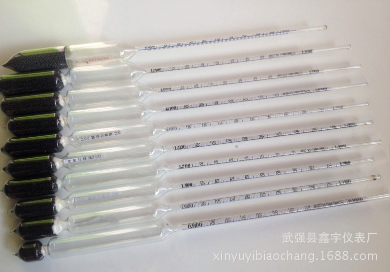 批发 玻璃密度计0.7-0.8 石油液体比重计 分析比重计0.001分度值