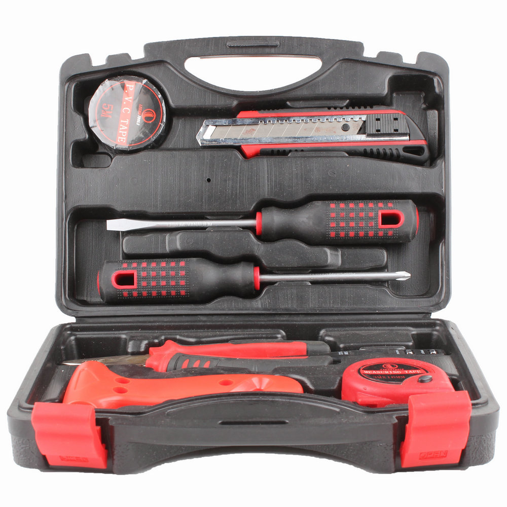 9件套车载维修工具包 汽车应急工具箱组合套装汽车用品备用工具