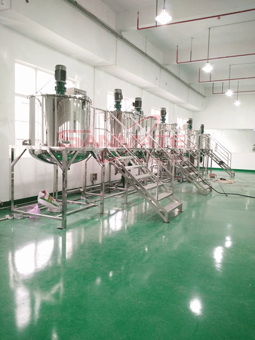 1吨美容蜡搅拌锅 5吨液洗 美容液搅拌罐 不锈钢3吨洗车液搅拌机