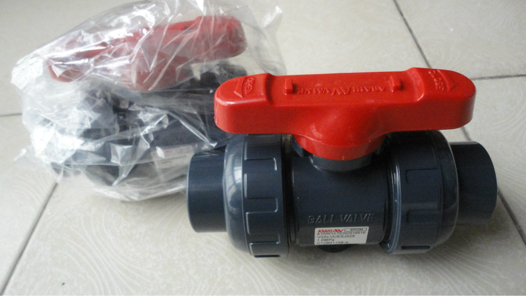 ASAHI球阀禁油AV球阀CLEAN PVC双活接球阀 双由令球阀16A-100