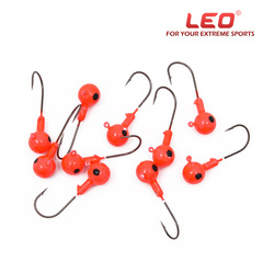 27463 Red Lead Head Hook Lure with Lead Fish Hook, Fish Eye Fish Hook for Export Fishing Gear
