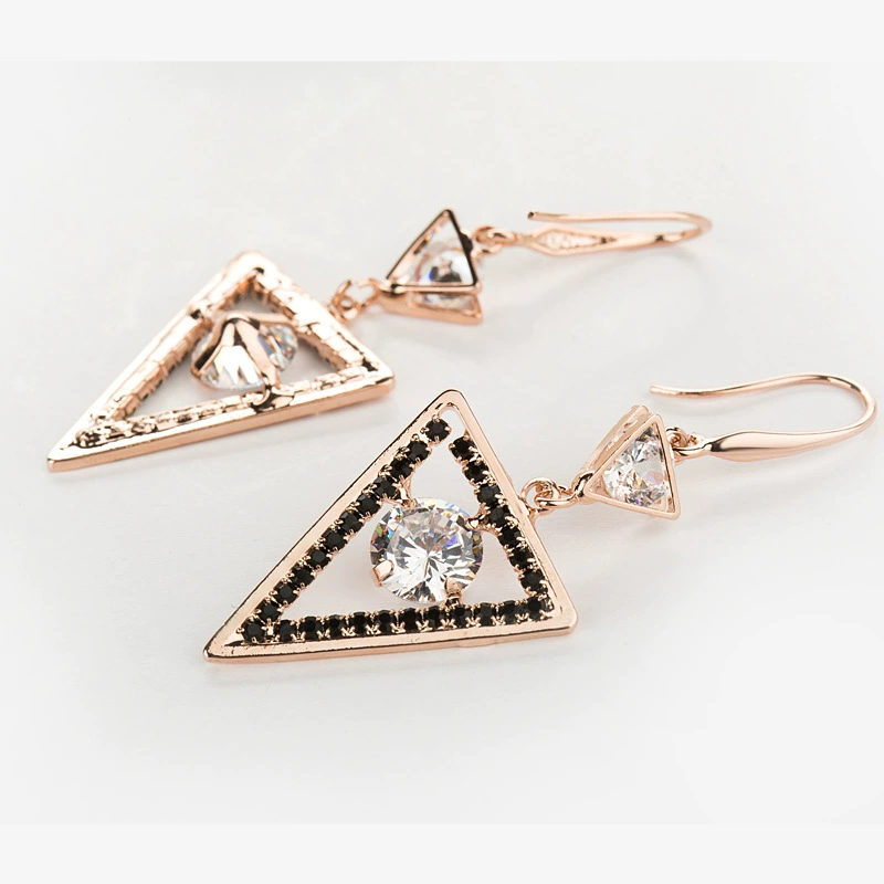 Accessory, black earrings, Korean style, simple and elegant design