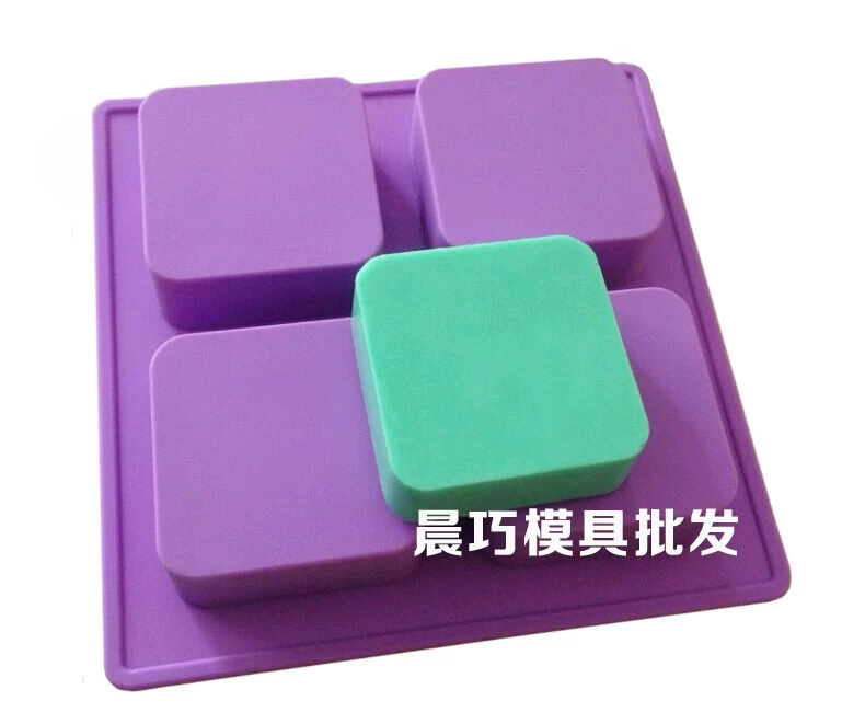 Силиконовая форма для мыла, handmade soap, квадратная форма для мыла, 6.6×6.6×3 см