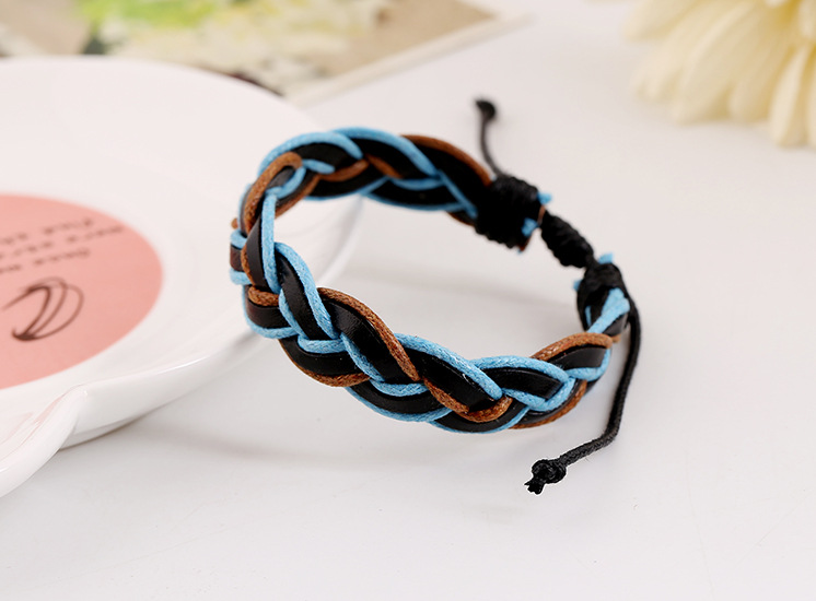 Small jewelry wholesale woven leather bracelet