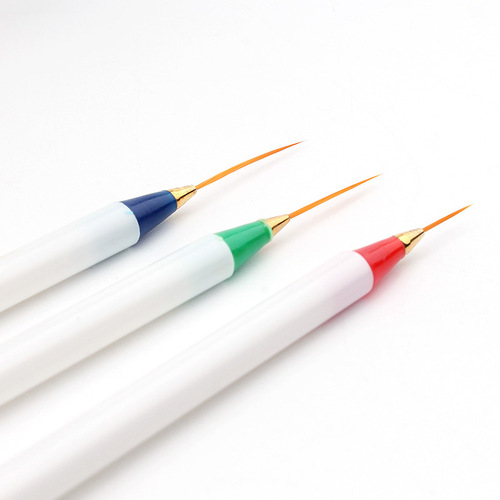Nail painting pen, ultra-fine pull-line pen, nail art dot painting pen, 3-pack white pole, manicure supplies wholesale