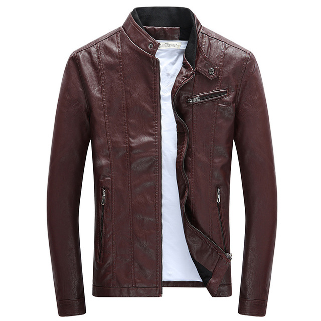 Wholesale men’s leather coat thin jacket