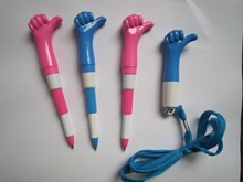 大拇指圆珠笔 挂绳伸缩笔   手势广告笔 logo 批发便携商务