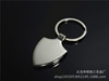 Metal keychain, glossy triangle, transport, creative gift