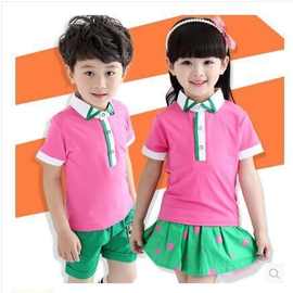 夏装新款全棉幼儿园园服运动校服图片东莞厂家加工定制