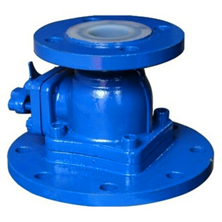 厂家批发  FQ41F46-16C 衬氟放料球阀 铸钢法兰衬氟球阀