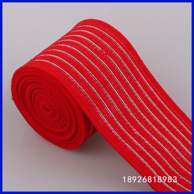 裕舜纺织订购MM渔丝松紧带 毛面提花渔丝松紧带