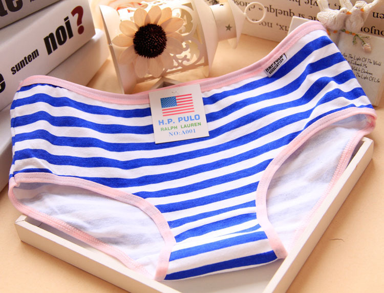 Slip jeunesse rayures A001 en coton - Ref 653008 Image 13
