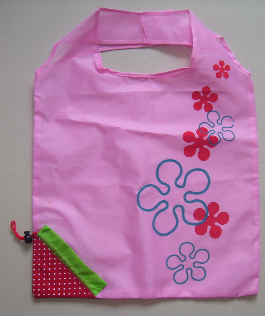 厂家直供生产草莓购物袋 折叠袋 涤纶买菜购物手提子母草莓尼龙袋