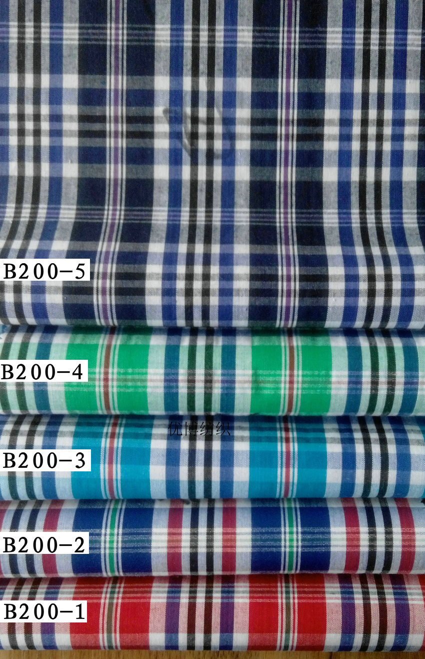 现货供应 全棉紧密纺 色织布格子布 衣服面料 厂家直销