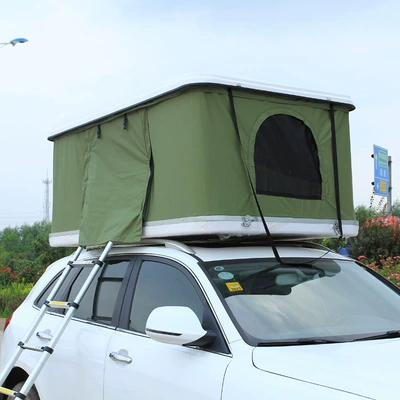 travel outdoor Xizang robe, boarding free set up quick SUV camping tent, roof tent, leisure (Çadırlar) - green-double