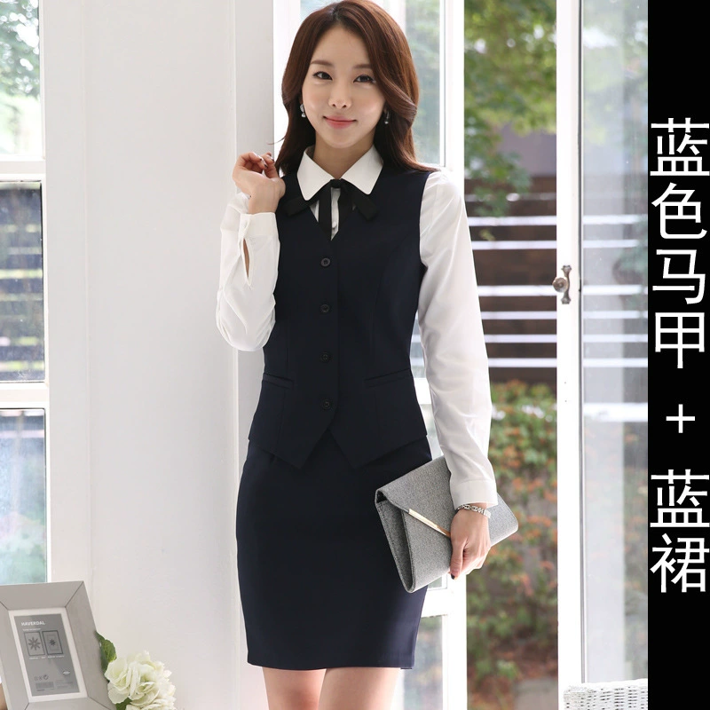 Осенний корейский костюм, жилет, брюки для работы, slim fit