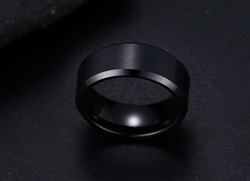 Simple Style Geometric Tungsten Steel Rings Plating Stainless Steel Rings display picture 13