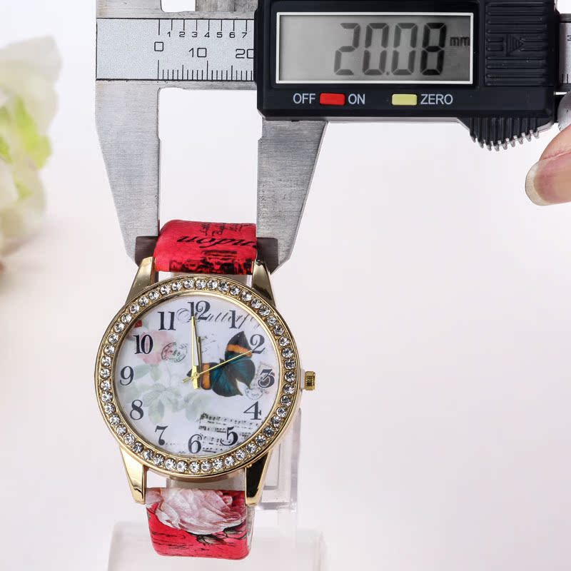 fashion Ordinary glass mirrorLadies watch (2 - white)NHMM1990-2 - white