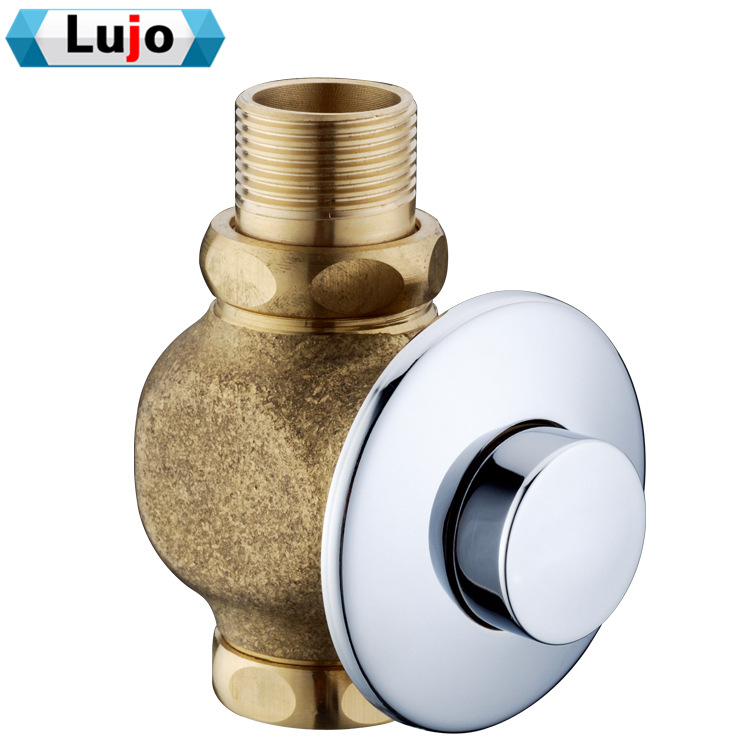 FV002 Copper chrome plating 1"Dark outfit Push-button delayed Defecate Flushing valve delayed water tap Kaiping