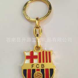 钥匙扣.合金材质电镀烤漆工艺.足球俱乐部钥匙牌吸塑纸卡带飞机头