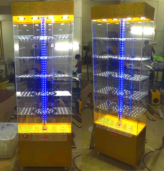 亚克力有机玻璃旋转展示柜手饰珠宝化妆品柜香水手机壳手表展示柜