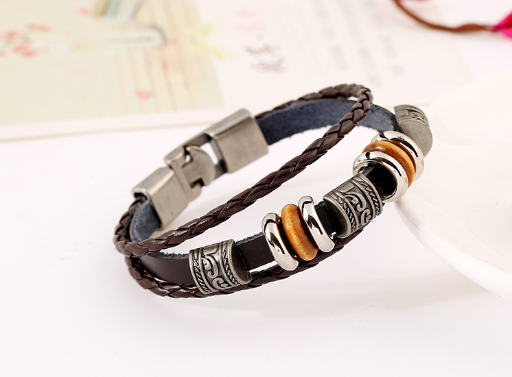punk style cowhide bracelet
