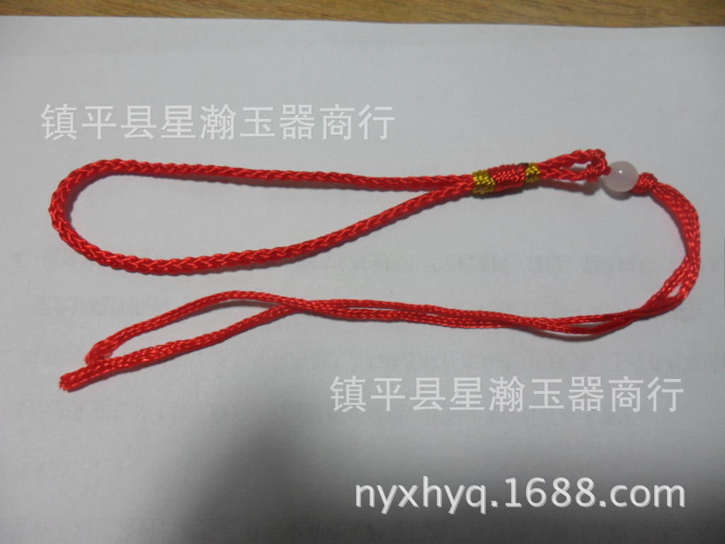 正宗天然泗水砭石刮痧板挂绳 手绳 砭石梳子挂绳