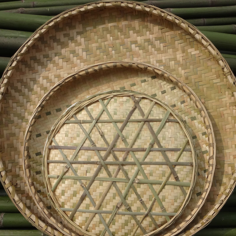 Bamboo Bamboo Products Bamboo plaque Tea end Bamboo sieve Dustpan painting prop M sieve Drying