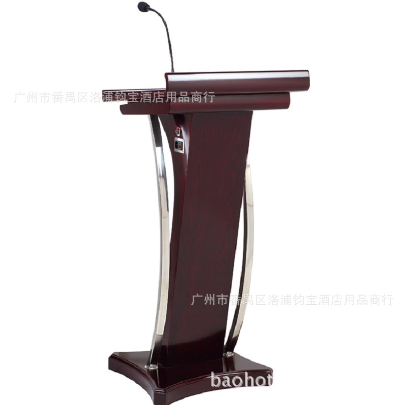 实用带话筒演讲台YT-21 欧式弧形 咨客台 前台接待 传媒讲台|ru