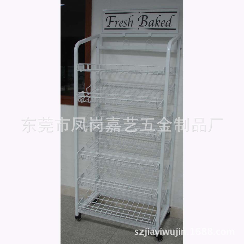 厂家直销6层铁线展示架 面包架（层数可自由调节）可按图样定做