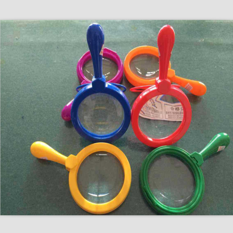 彩色放大镜 手持式放大镜 实验观察放大镜 生物教学仪器放大镜