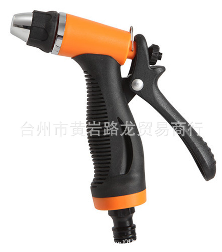 现货批发高压洗车水枪 橘黄色水枪 家用洗车工具 园林花洒