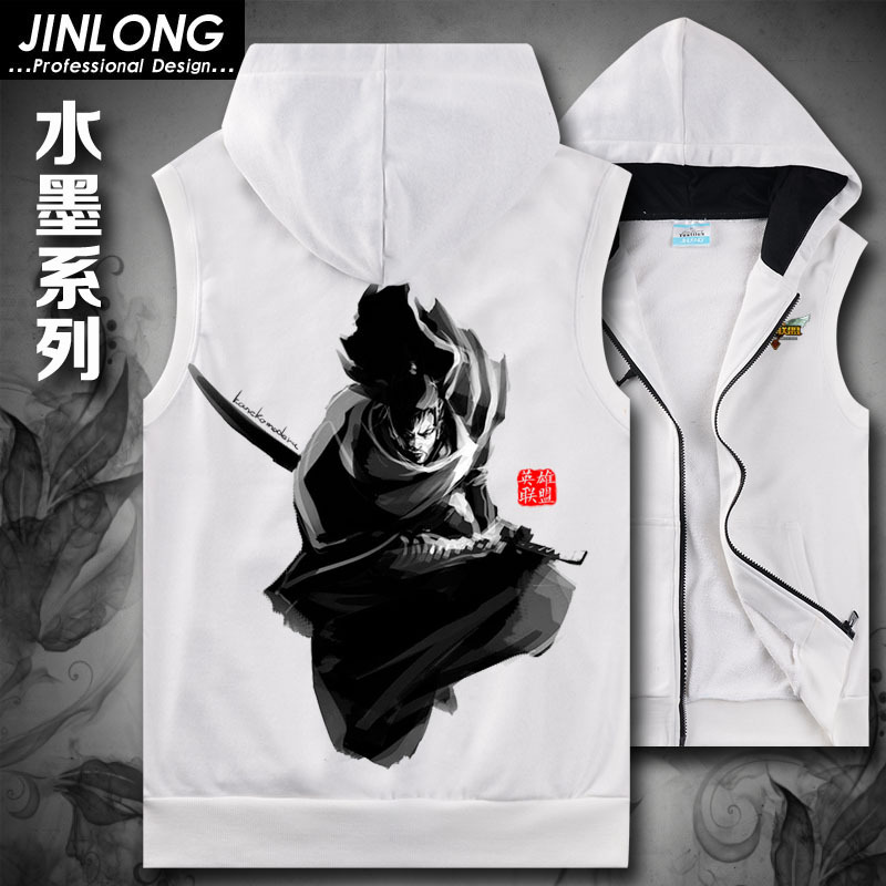 拔剑水墨亚索白色