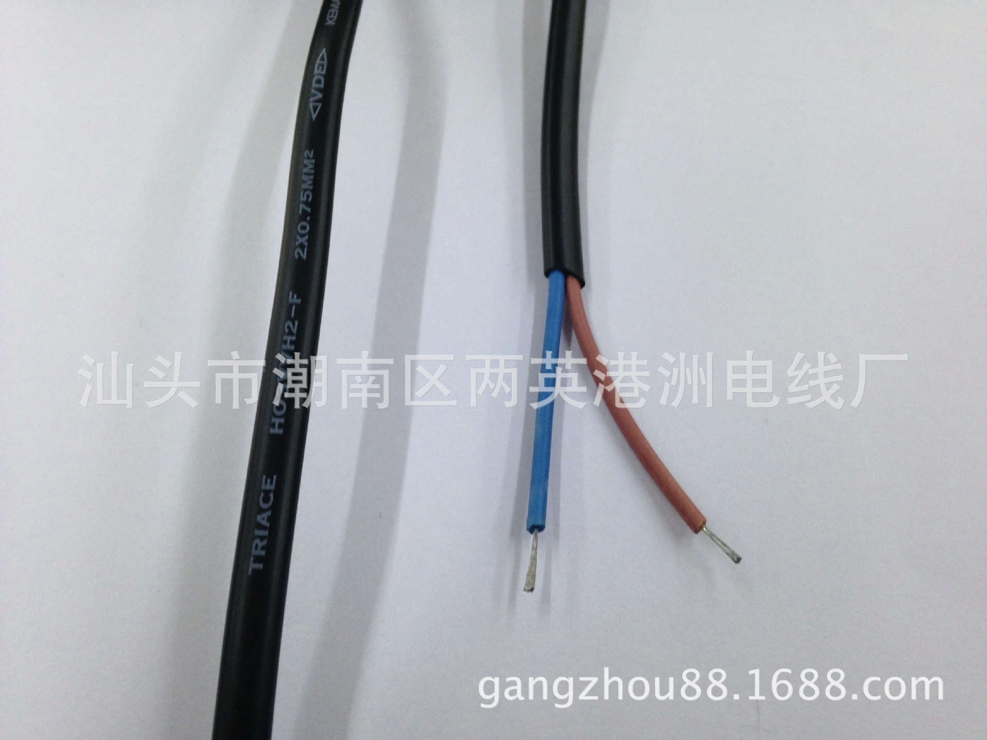 全铜2芯扁护套线 铜芯软护套线 监控电源线 电源线材dc直流适配器