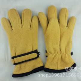 厂家直销摩托车自行车长指防滑摇粒绒保暖手套接外贸单子现货