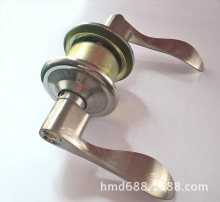 供应锌合金执手球形防盗门锁各类中山高级镍拉丝耐用门把手