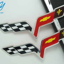 适用于雪佛兰车标装饰贴 科鲁兹改装金属车标 克尔维特个性车贴