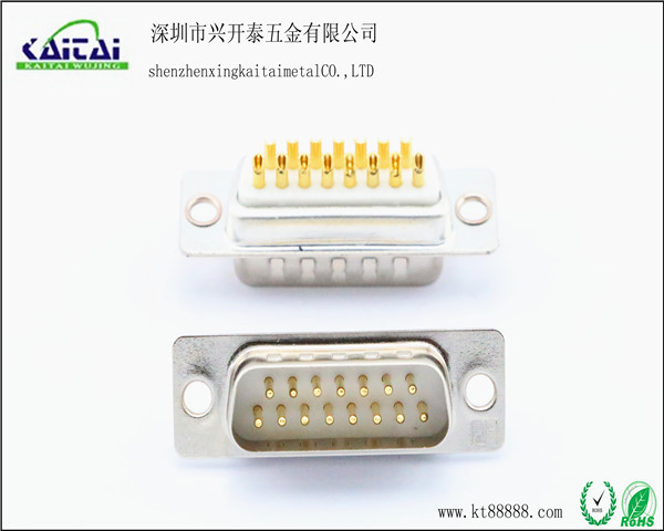 D-SUB  D15PIN焊线式 公 头车针全金转换器